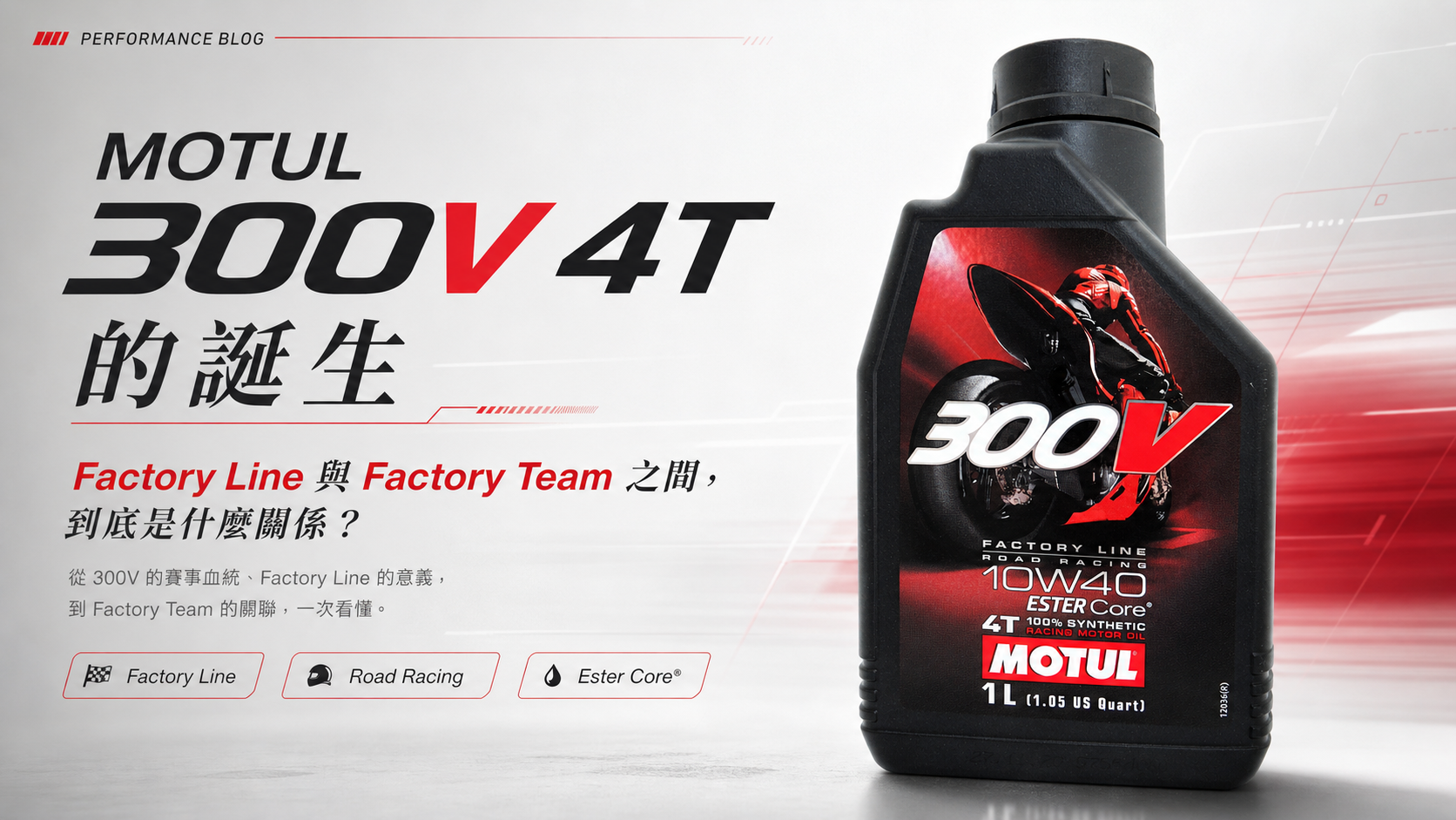 MOTUL 300V 4T 的誕生：Factory Line 與 Factory Team 之間，到底是什麼關係？