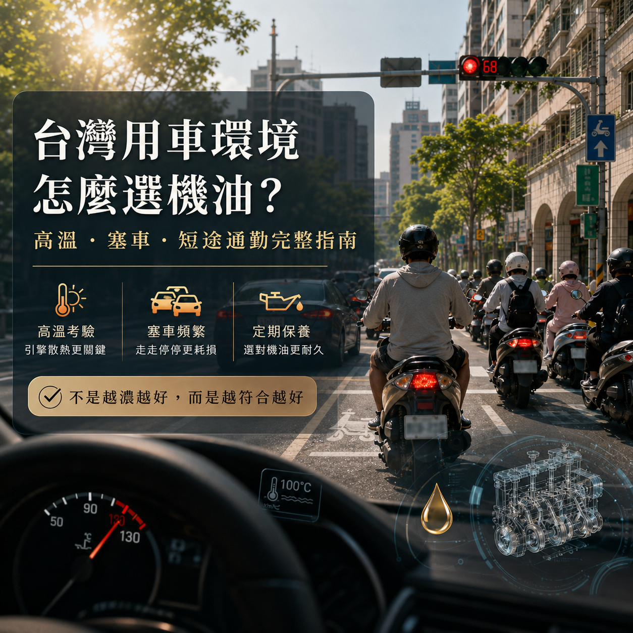 台灣用車環境怎麼選機油？高溫、塞車、短途通勤完整指南