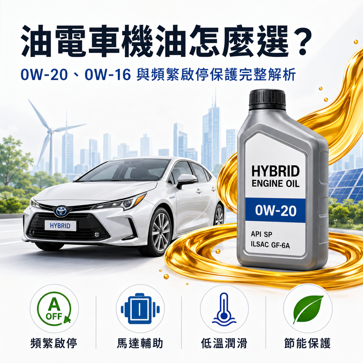 油電車機油怎麼選？0W-20、0W-16 與頻繁啟停保護完整解析