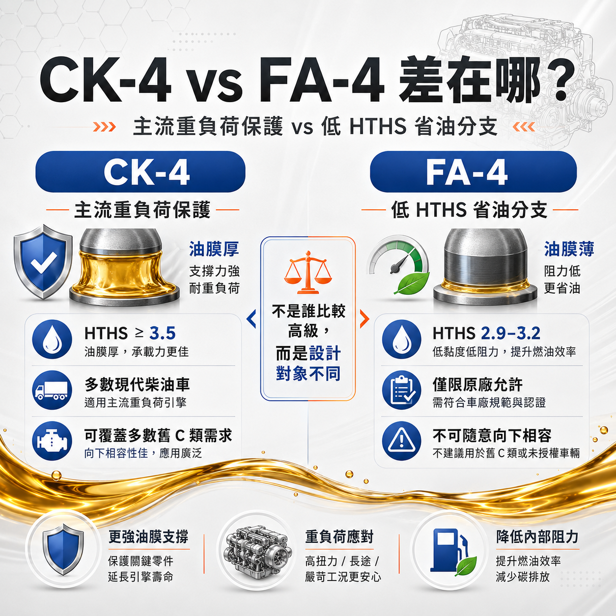 CK-4 vs FA-4 差在哪?