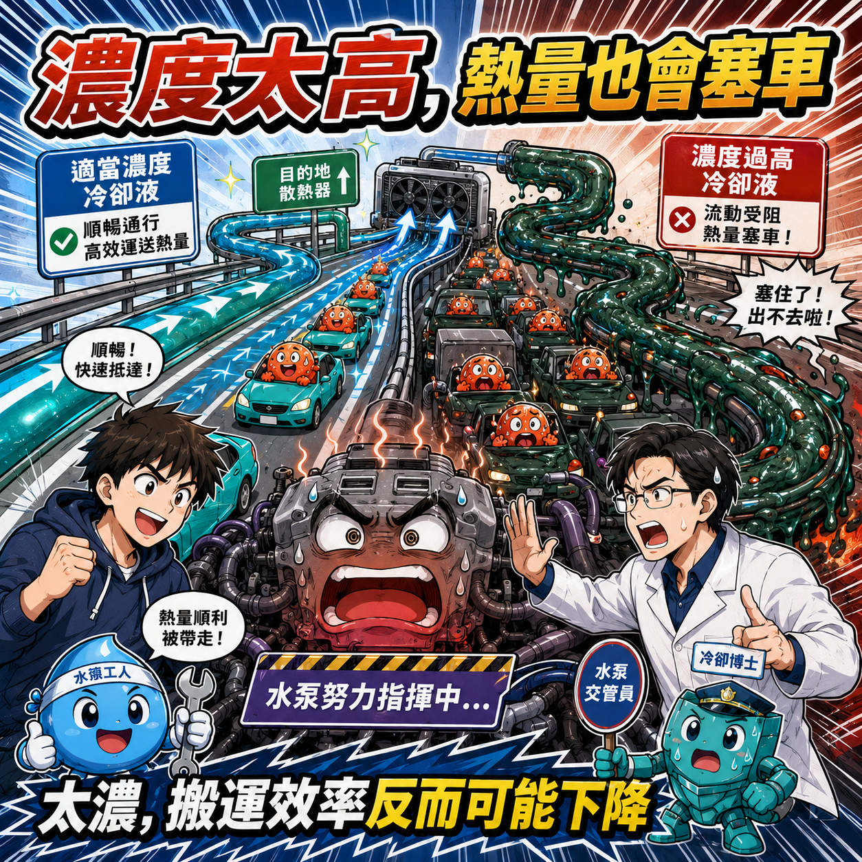 濃度太高,熱量也會塞車