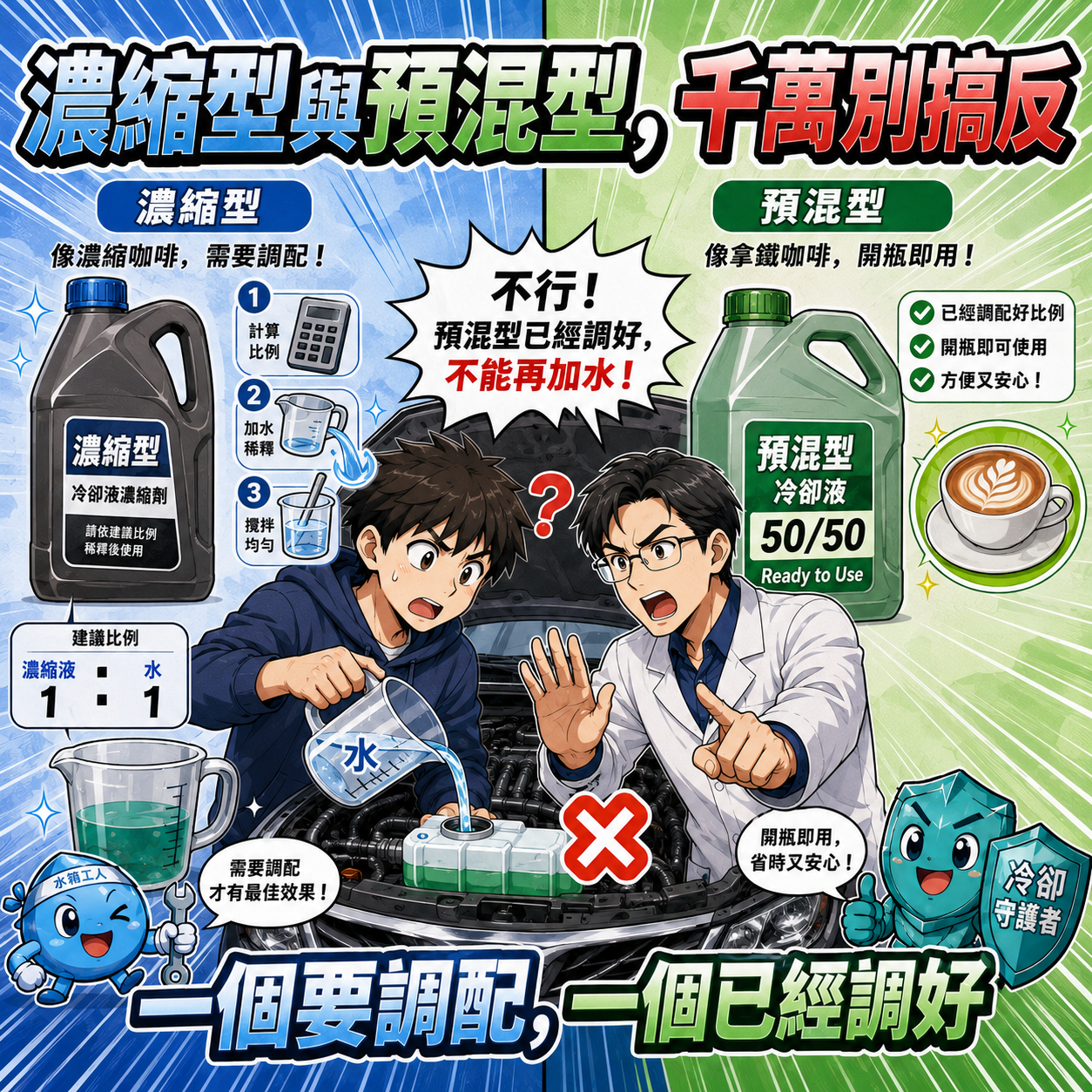 濃縮型與預混型,千萬別搞反