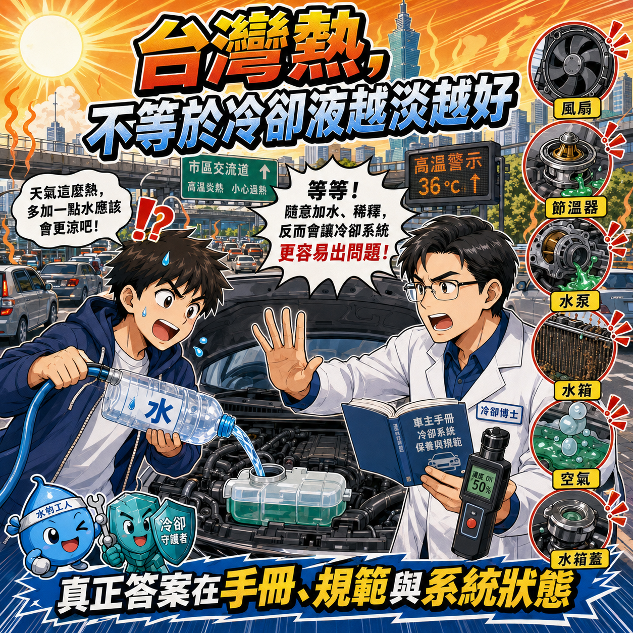 台灣熱,不等於冷卻液越淡越好