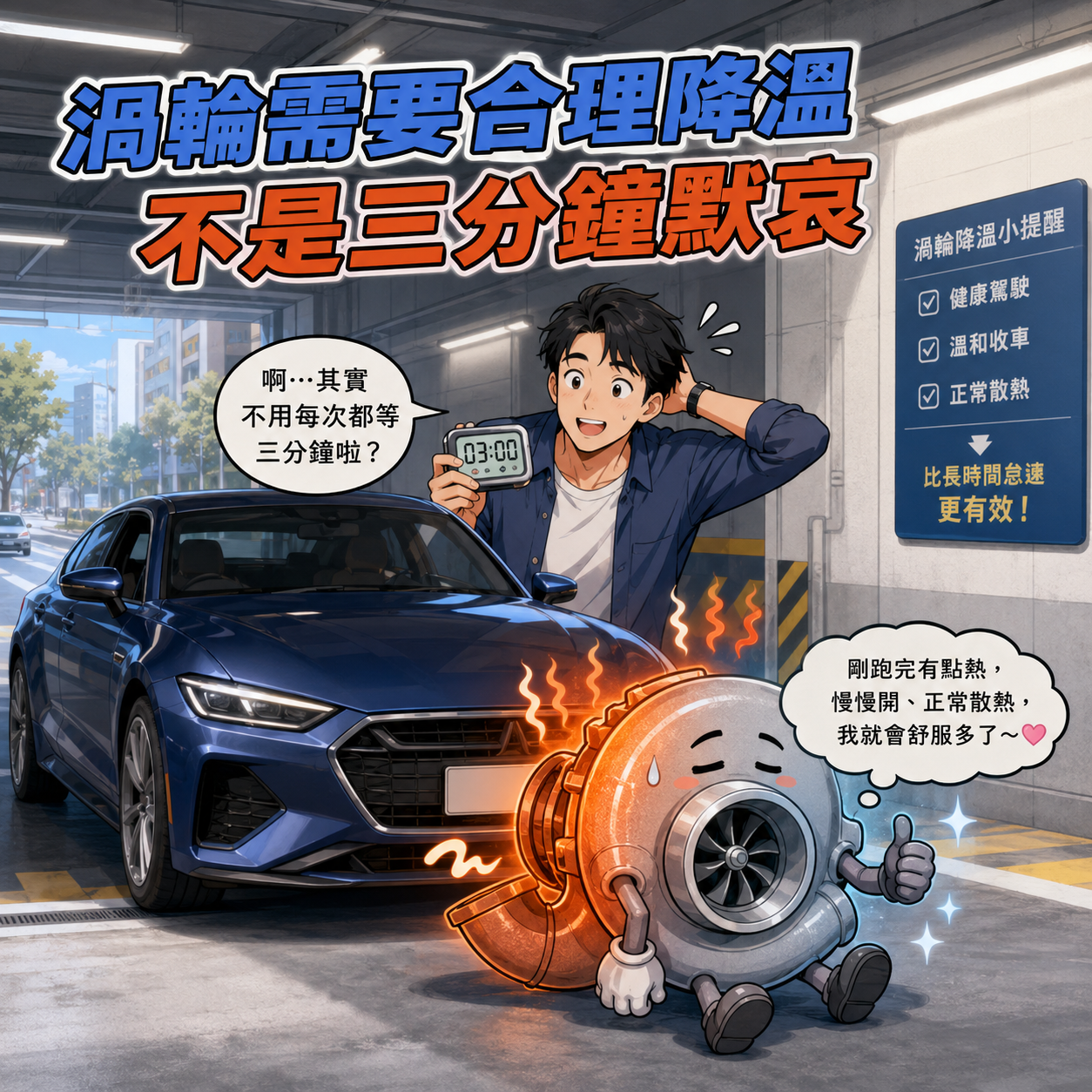 渦輪不需要每天默哀 渦輪增壓汽車一般行駛後不一定需要長時間怠速散熱