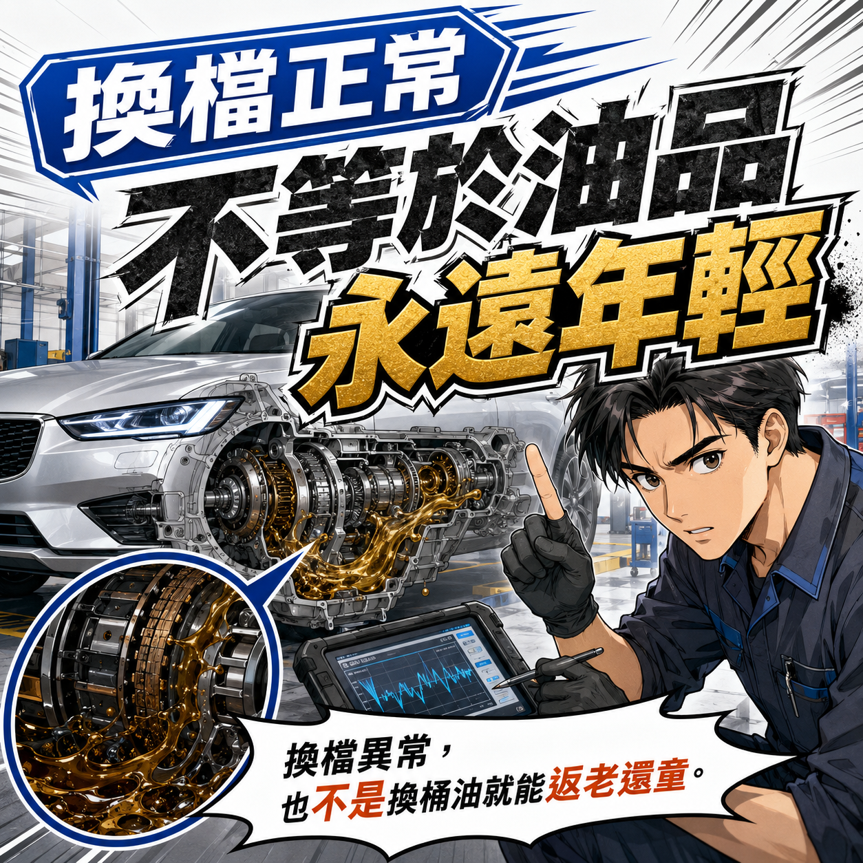 沒症狀,不等於永遠年輕 換檔正常不一定代表變速箱油性能完全沒有變化