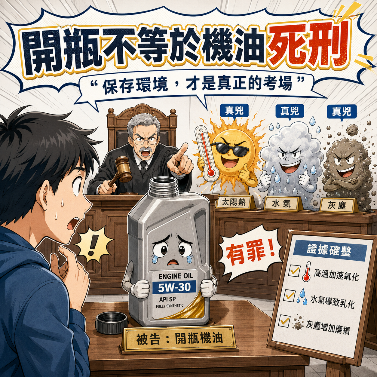 開瓶不等於機油死刑