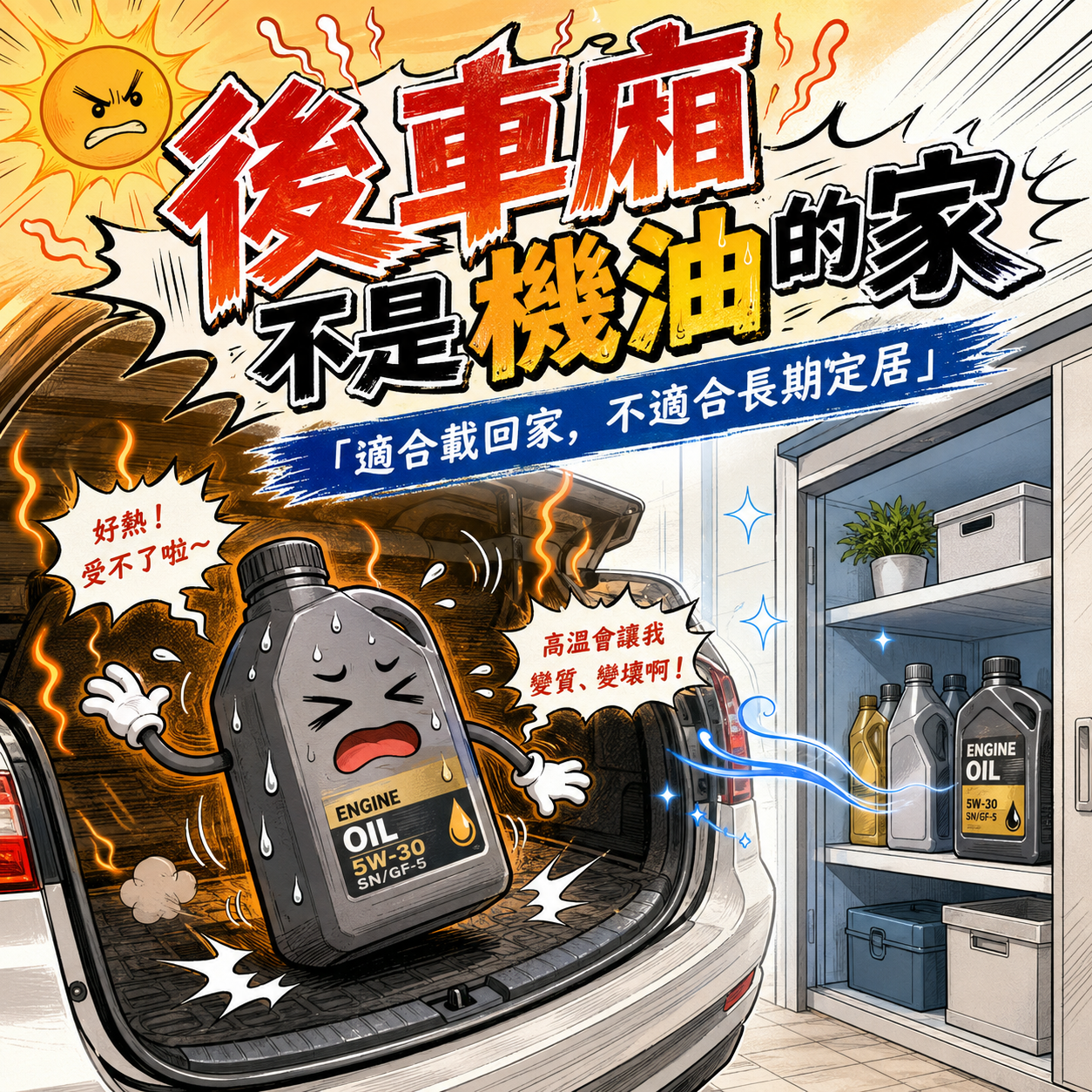 後車廂不是機油的長期住所