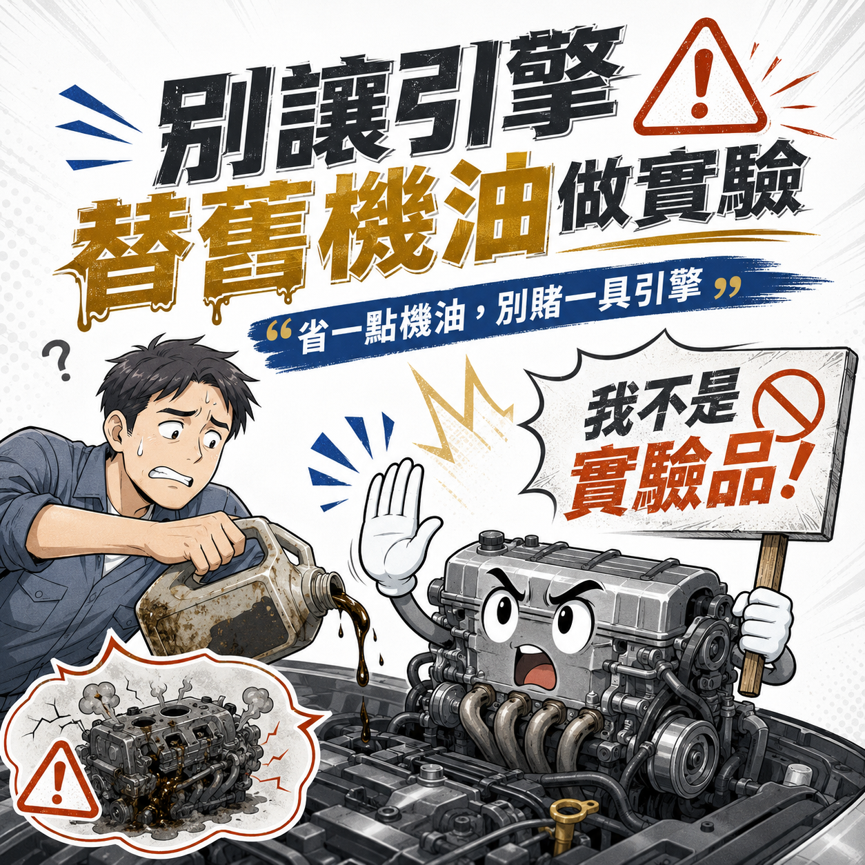 不要讓引擎替舊機油做實驗