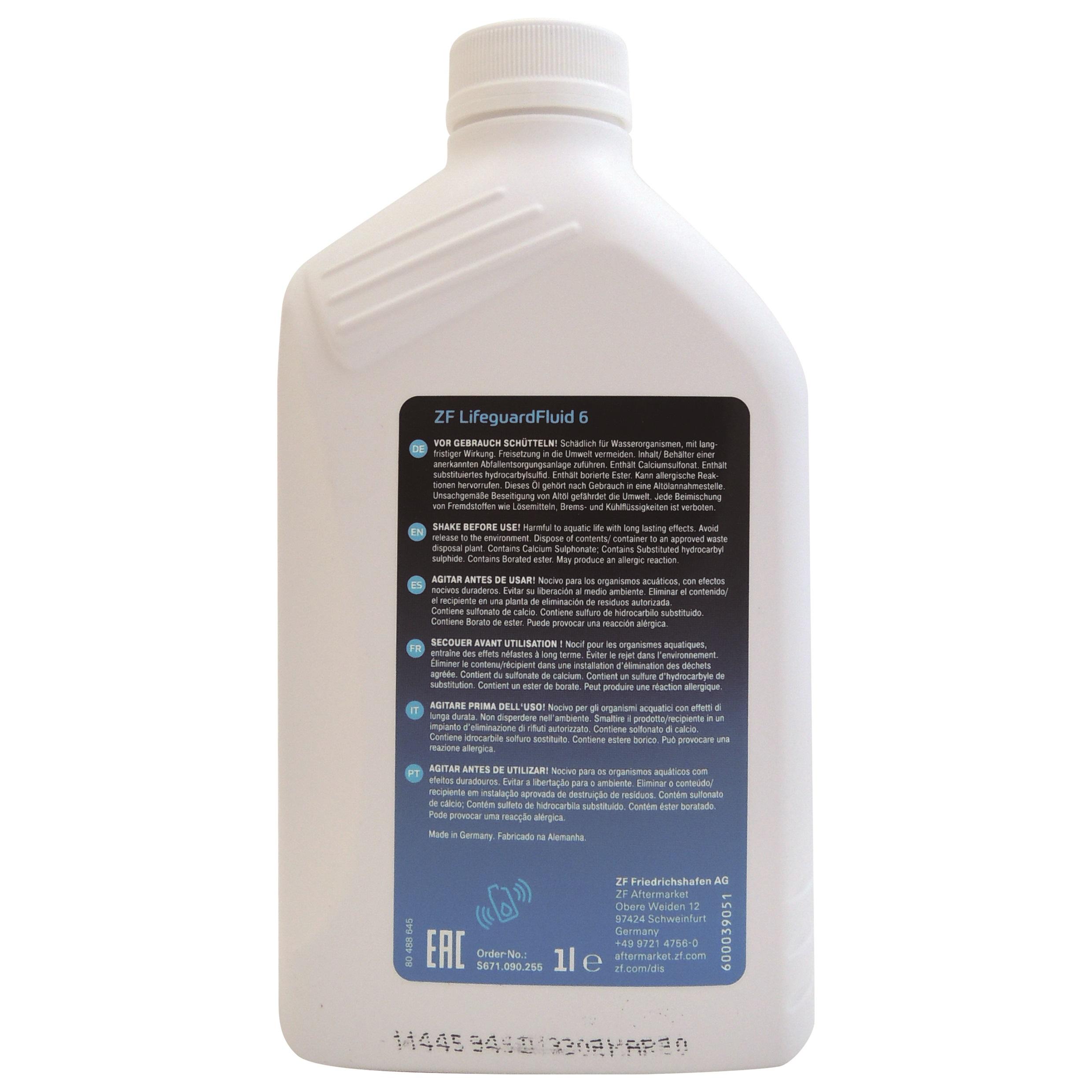 ZF LifeGuardFluid 6 六速自動變速箱油 機油變速箱