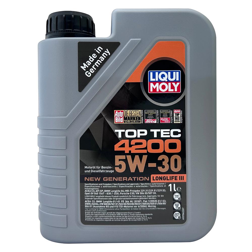 LIQUI MOLY TOP TEC 4200 5W30 全合成機油 長效型 DPF/SCR適用 汽油柴油適用