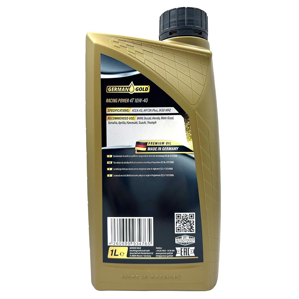 GERMAN GOLD RACING POWER 4T 10W-40 高性能機車機油 專為四行程摩托車引擎設計的全方位保護機油