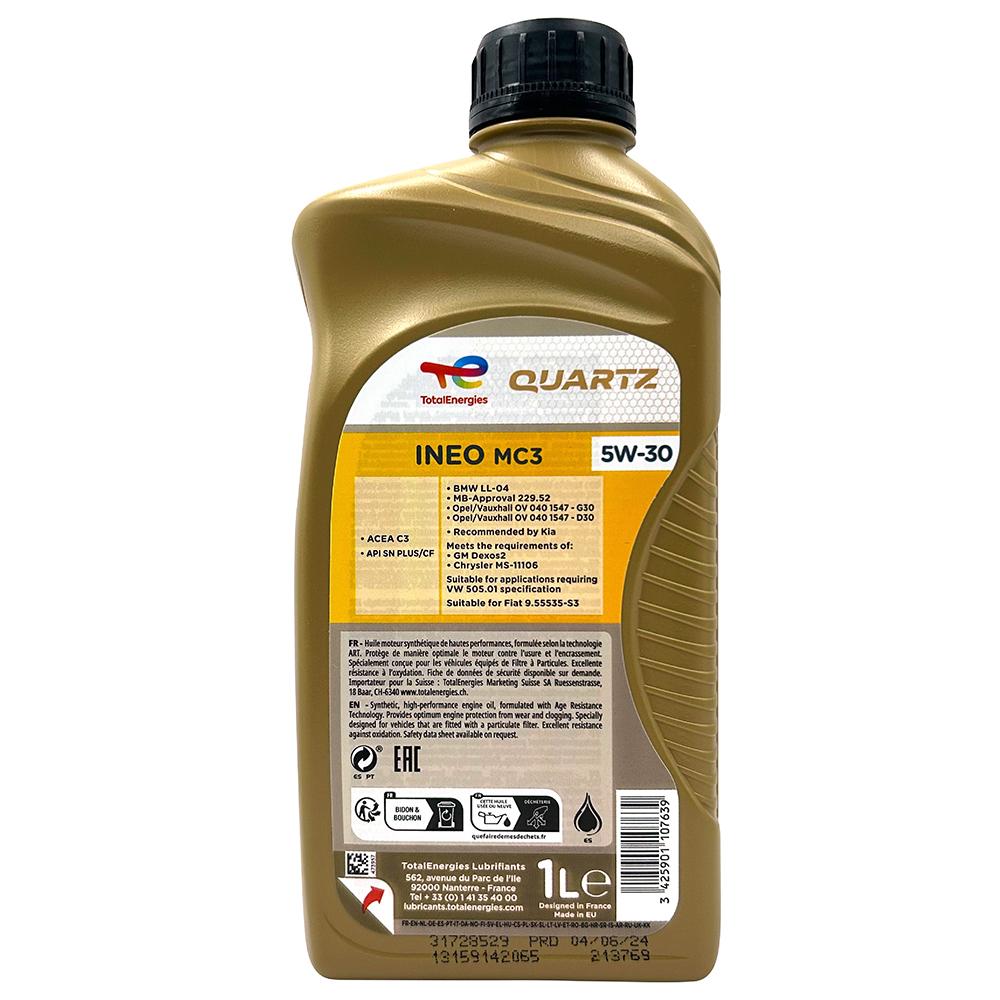道達爾 TOTAL QUARTZ INEO MC3 5W30 長效全合成機油 汽柴油引擎機油