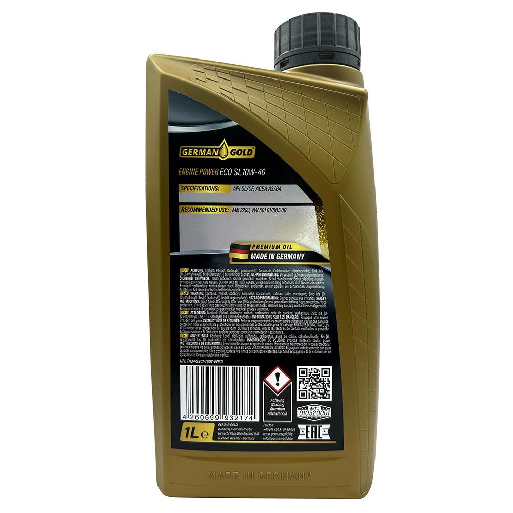 German Gold Engine Power 10W-40 ECO SL 高性能合成機油