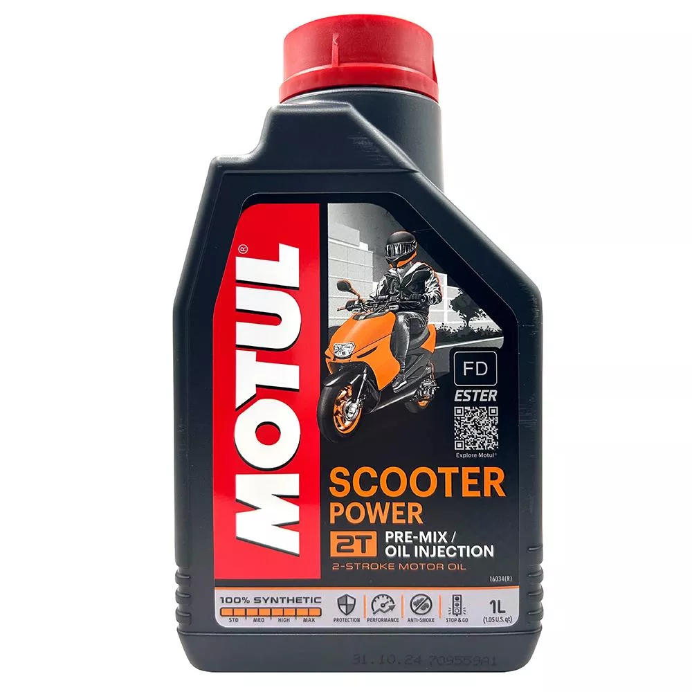 MOTUL SCOOTER POWER 2T 酯類全合成 | 二行程機車機油 | API TC | JASO FD