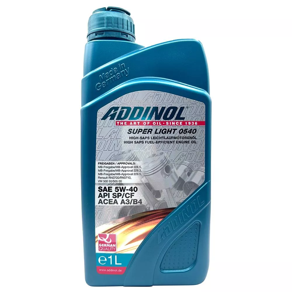 ADDINOL Super Light 5W40 機油 API SP 賓士認證 1L
