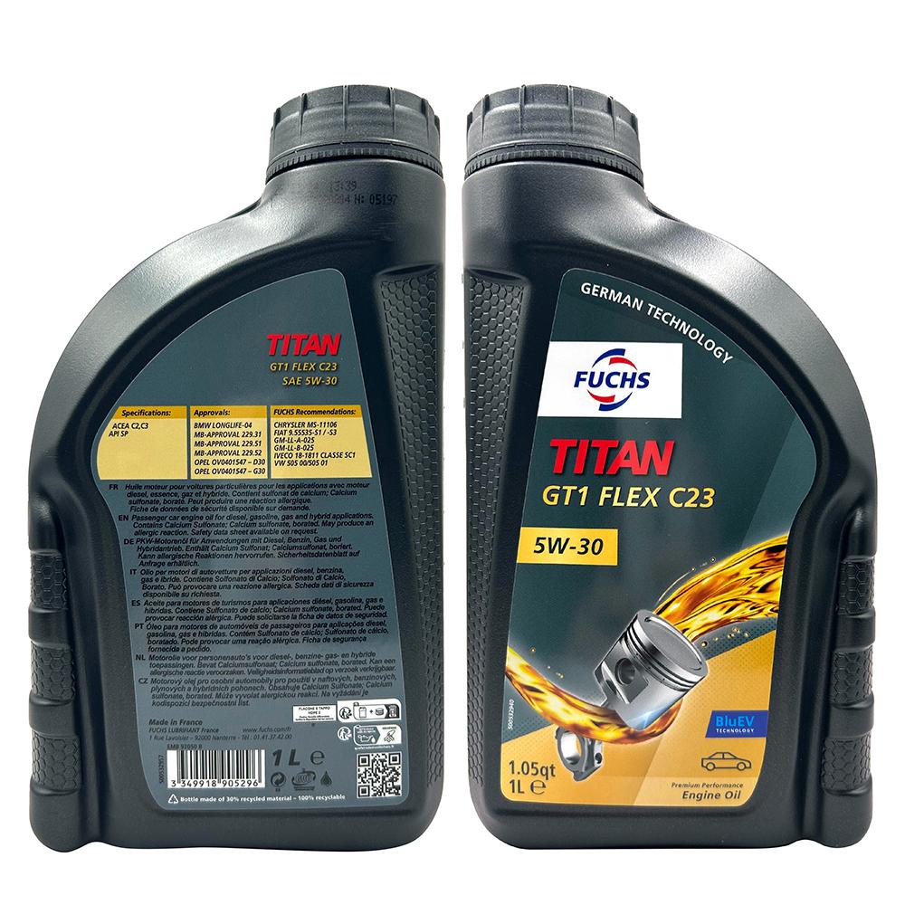 FUCHS TITAN GT1 FLEX C23 5W-30 全合成機油節能保護混合動力車適用
