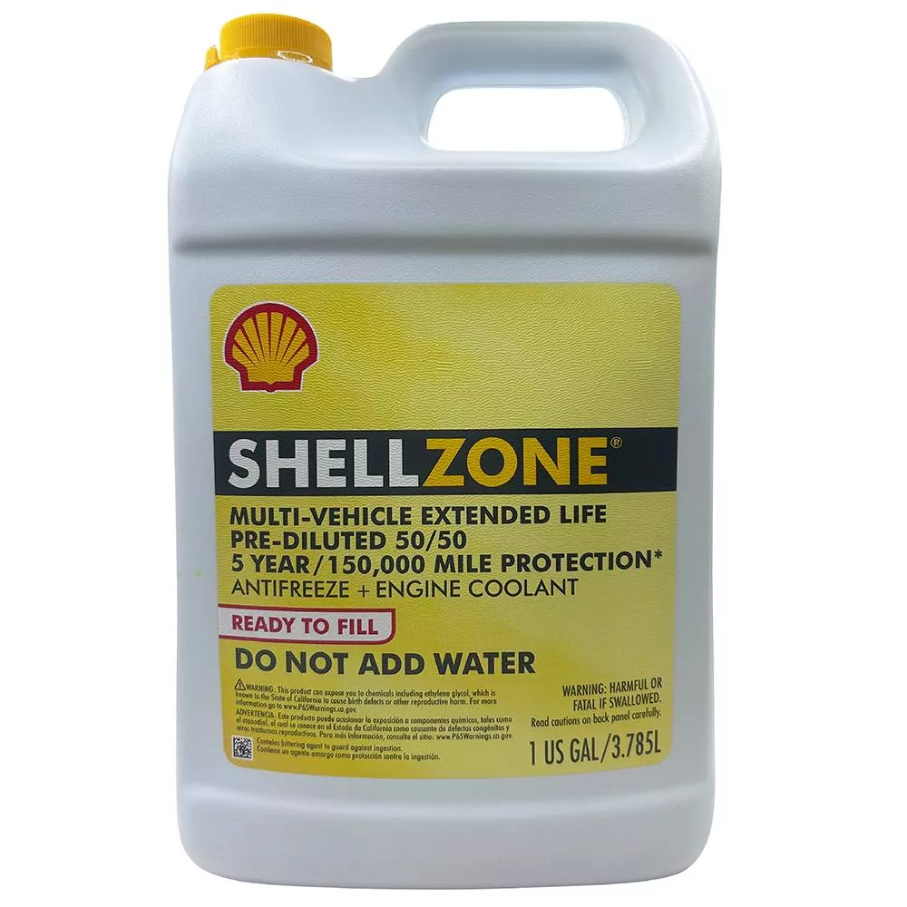 ShellZone Multi-Vehicle Extended Life 50/50水箱冷卻液 (美國原裝/免加水/5年長效/各車系通用)