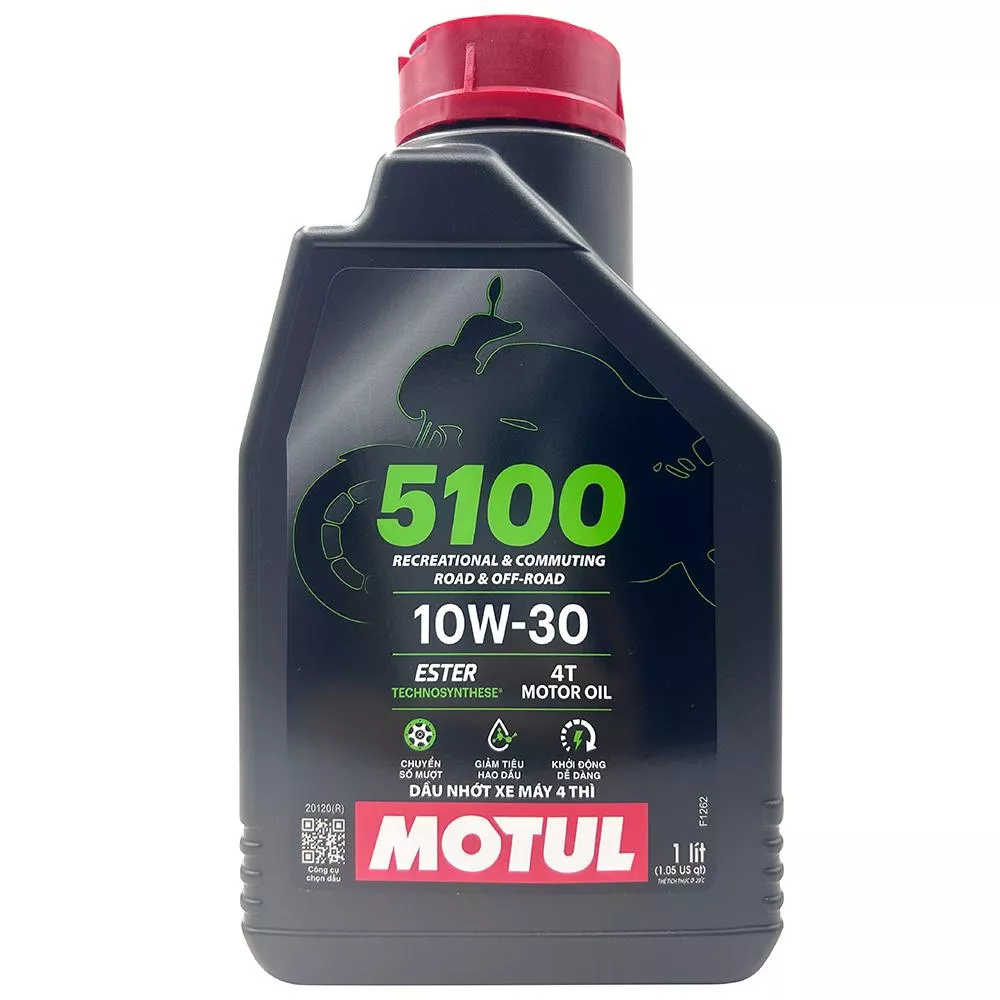 MOTUL 5100 4T 10W-30 酯類合成機車機油 1L 換檔順暢 節能省油 啟動容易