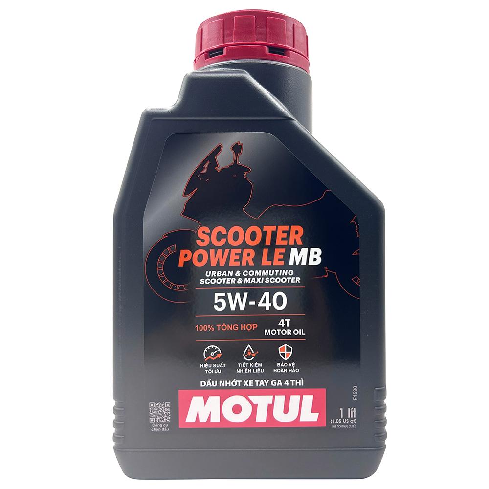 MOTUL SCOOTER POWER LE MB 4T 5W40 速克達全合成機油1L 節能減磨引擎