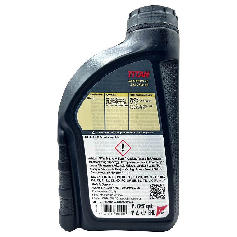 Fuchs TITAN SINTOPOID FE 75W-85 全合成齒輪油節能保護| CARPARTGO 車百購