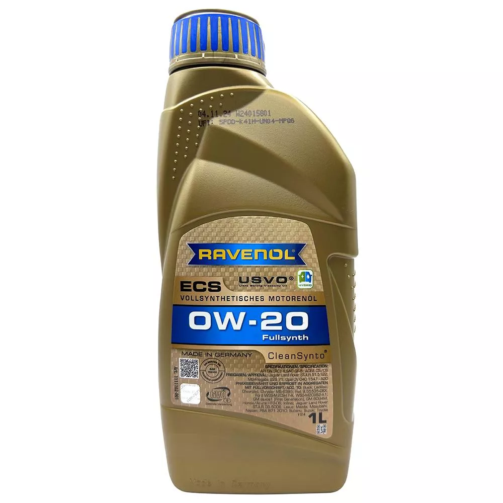漢諾威 RAVENOL ECS EcoSynth SAE 0W-20 全合成機油