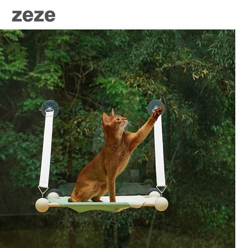 zeze 實木吸盤貓吊床