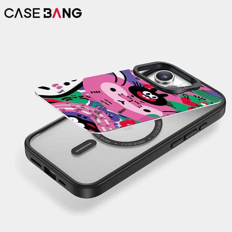 CASEBANGx藝術家7leaf聯名多彩小怪獸兔兔綜合體出奇手機殼磁吸背蓋適用於iPhone15/14/13/Plus/Pro/Max