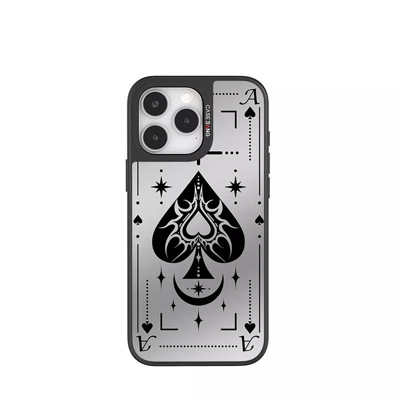 CASEBANGx藝術家凌凌七聯名王牌ACE系列磁吸出鏡殼-黑桃A