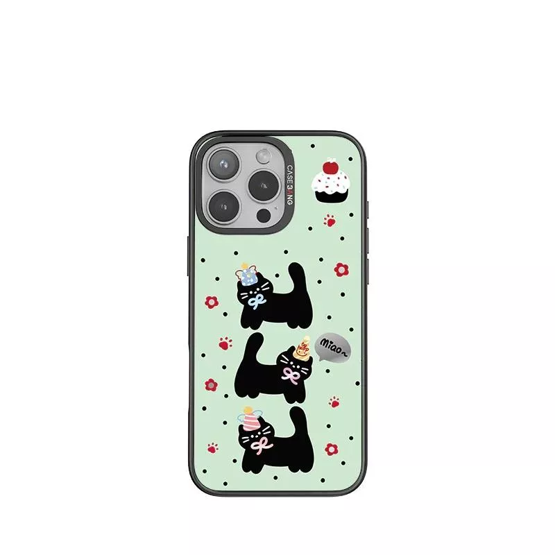 野生flower聯名動物派對系列-貓貓派對 手機殼磁吸背蓋 野生flower聯名動物派對系列-貓貓派對 手機殼磁吸背蓋