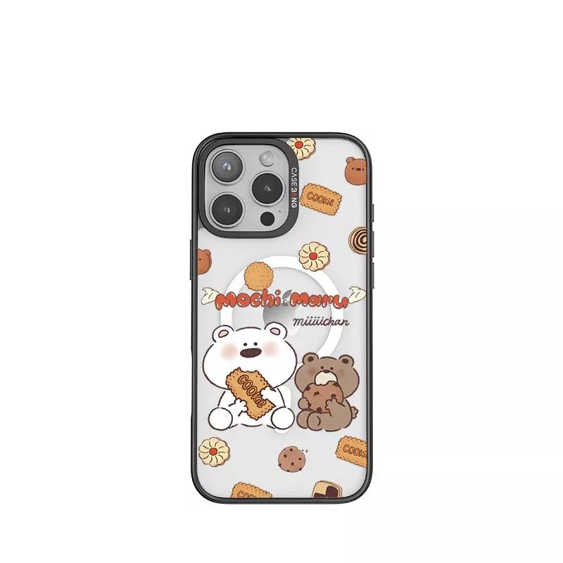 miiiiichan聯名白熊&熊君系列-曲奇小熊  手機殼磁吸背蓋