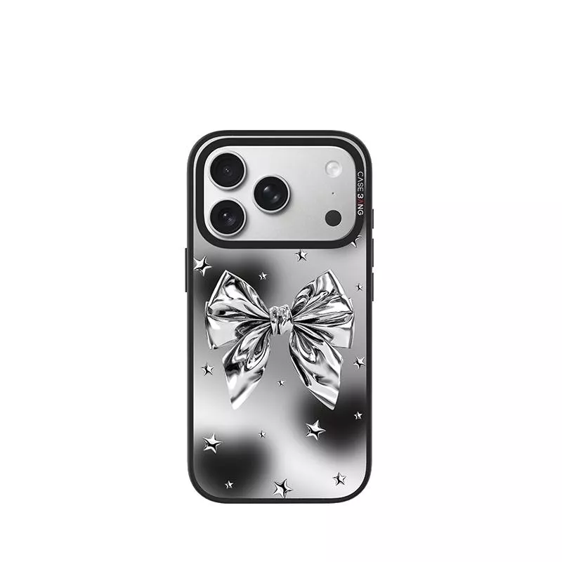 天使銀翼-銀光蝴蝶結系列-手機殼磁吸背蓋