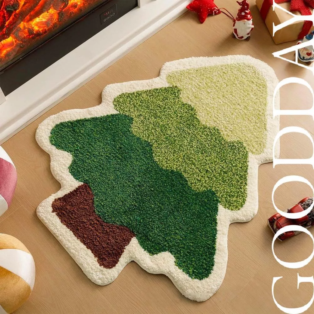 【台灣現貨】 聖誕卡通羊絨地墊 聖誕節 交換禮物 聖誕禮物 造型地墊 卡通地墊 地墊