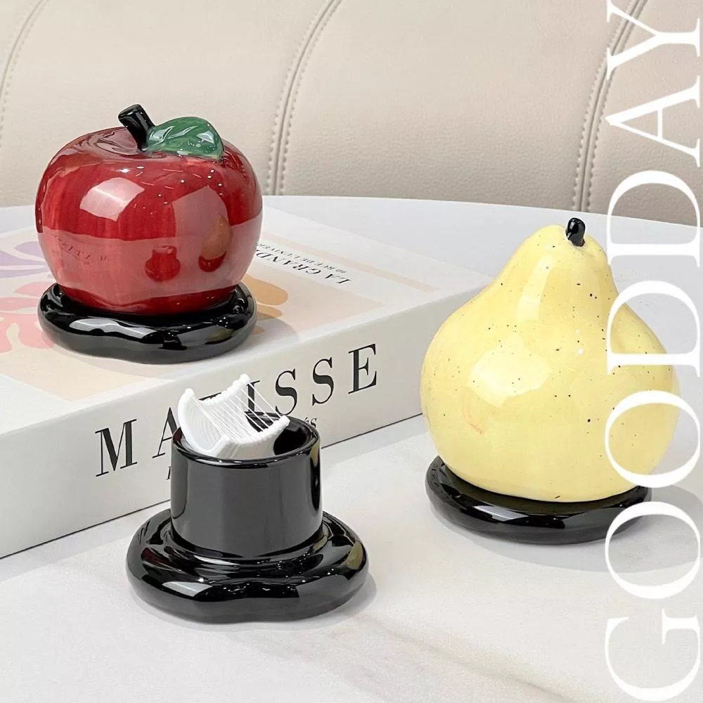 【台灣現貨】陶瓷創意牙籤筒 創意客廳茶桌 牙籤盒 牙線盒 收納罐 家用桌面擺件 牙籤罐 牙簽盒收納神器 棉花棒收納罐