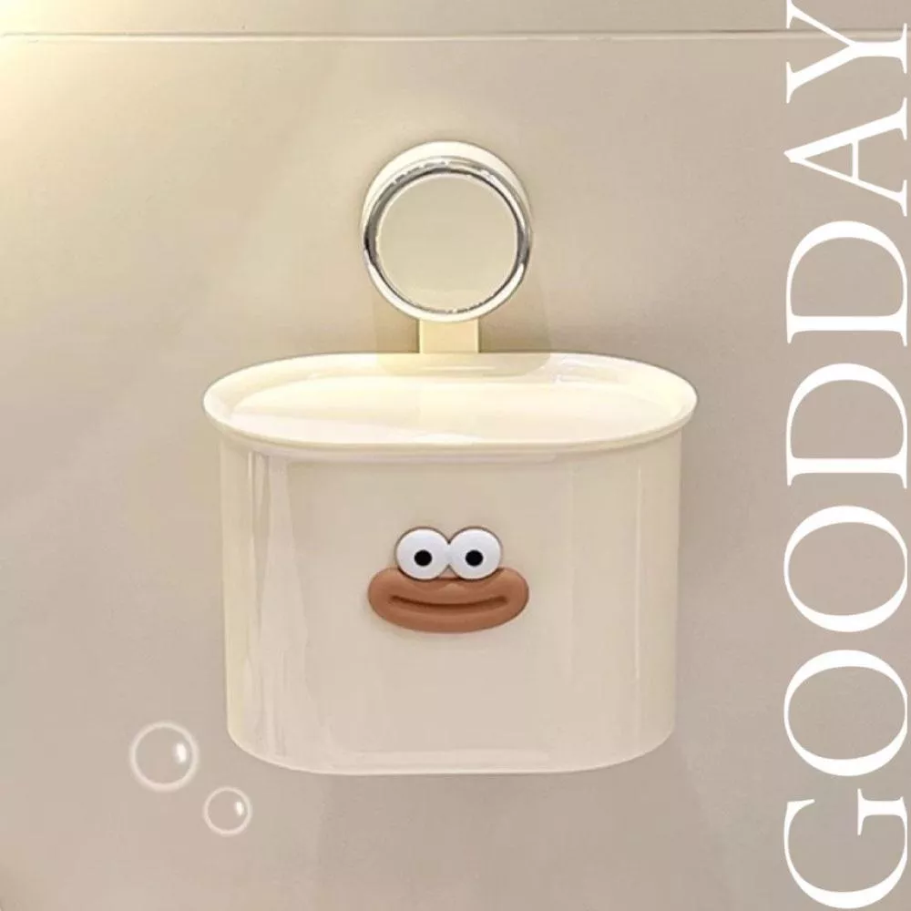 【台灣現貨】大嘴款壁掛式收納盒 壁掛式 衛生間廁所 洗手台 浴室 毛巾置物架 卸妝棉置物架 浴室收納盒 小物收納 棉花棒