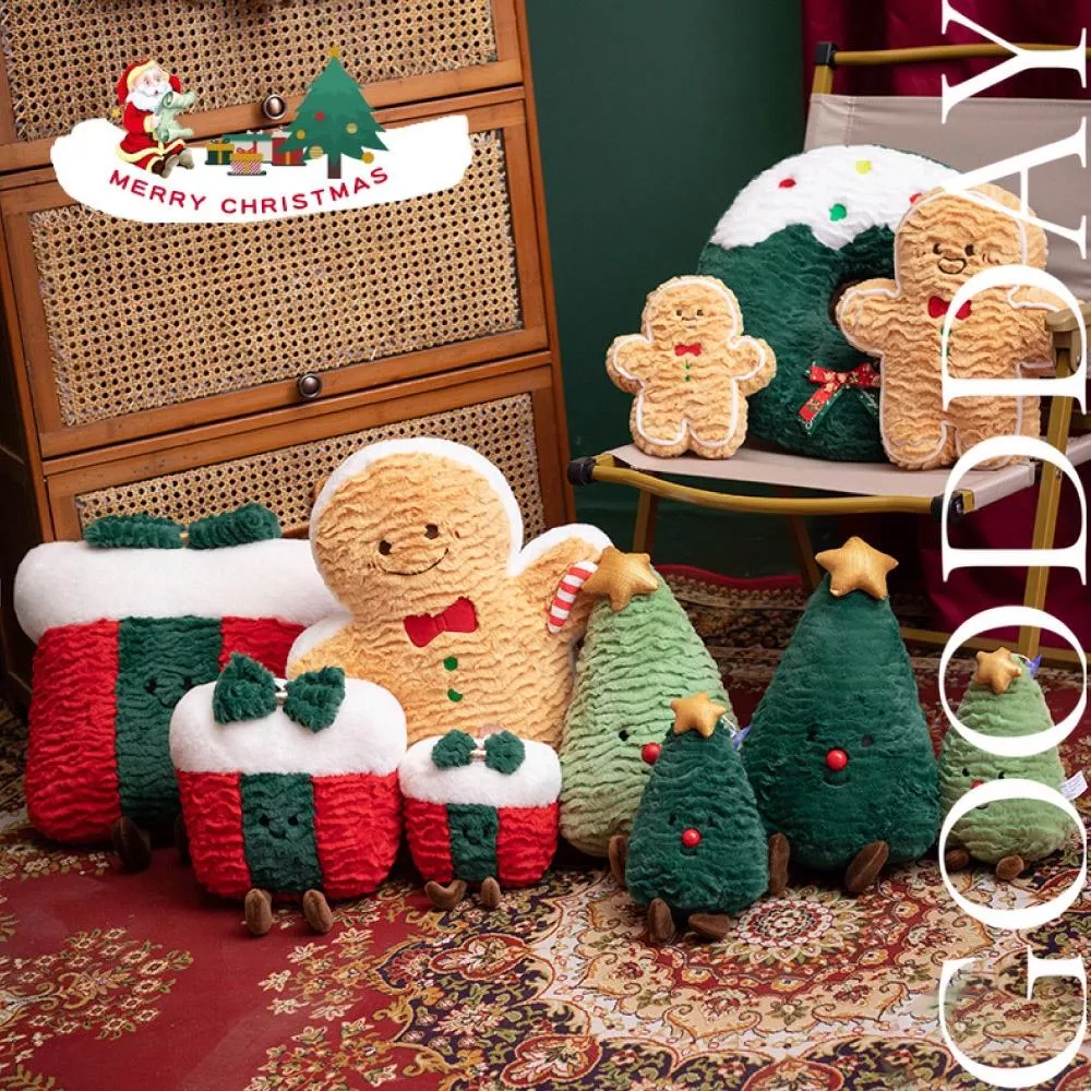 【台灣現貨】聖誕裝飾抱枕 聖誕抱枕 聖誕節 交換禮物 聖誕樹 雪人 麋鹿造型抱枕 靠枕 聖誕系列抱枕 毛絨抱枕 療癒抱枕