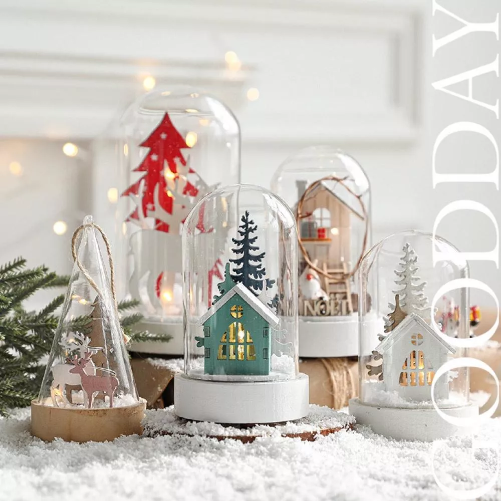 【台灣現貨】北歐風聖誕小夜燈 聖誕節交換禮物 聖誕禮物 夜燈 臥室 客廳 玄關擺件 氛圍燈  裝飾品 聖誕節道具擺設