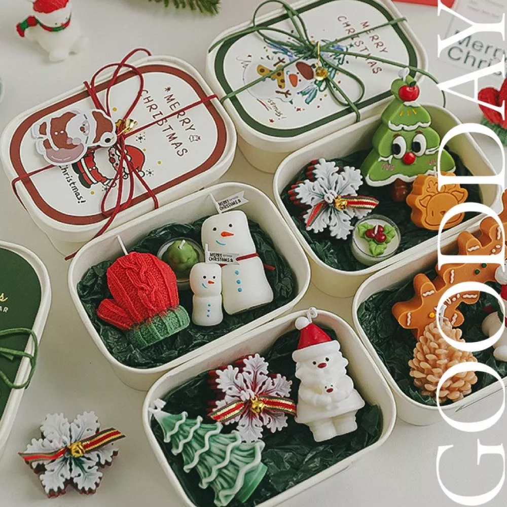 【台灣現貨】聖誕手工香氛蠟燭套裝  聖誕禮物 交換禮物 居家香氛蠟燭 療癒紓壓 聖誕香氛系列 創意聖誕節交換禮物