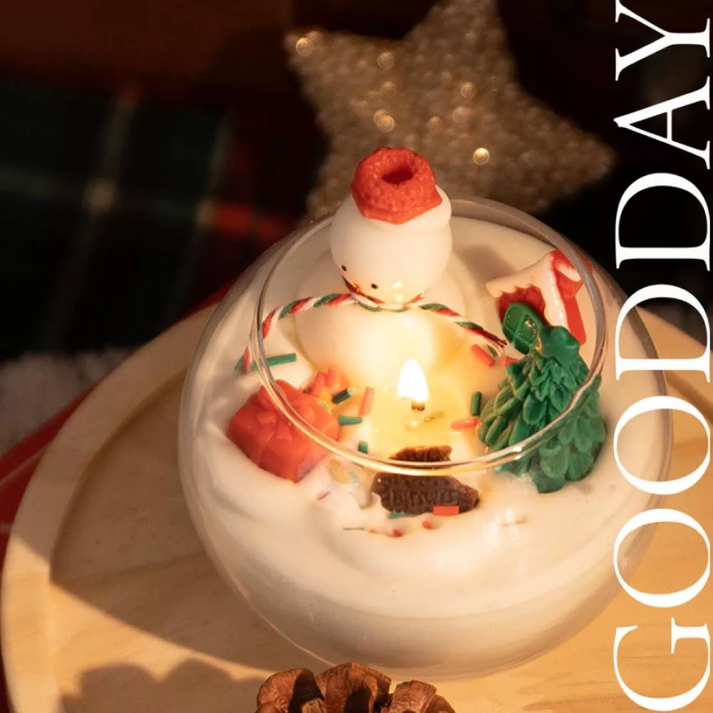 【台灣現貨】聖誕香薰蠟燭水晶球  聖誕禮物 交換禮物 聖誕香薰蠟燭 香薰燭台 玻璃球蠟燭 香氛蠟燭 氛圍感蠟燭