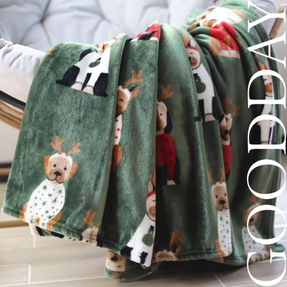 【台灣現貨】聖誕法蘭絨毛毯 聖誕禮物 交換禮物 冬天毛毯 生日禮物 實用 美感 辦公室毛毯 小毛毯 沙發毯子 蓋毯 毛毯
