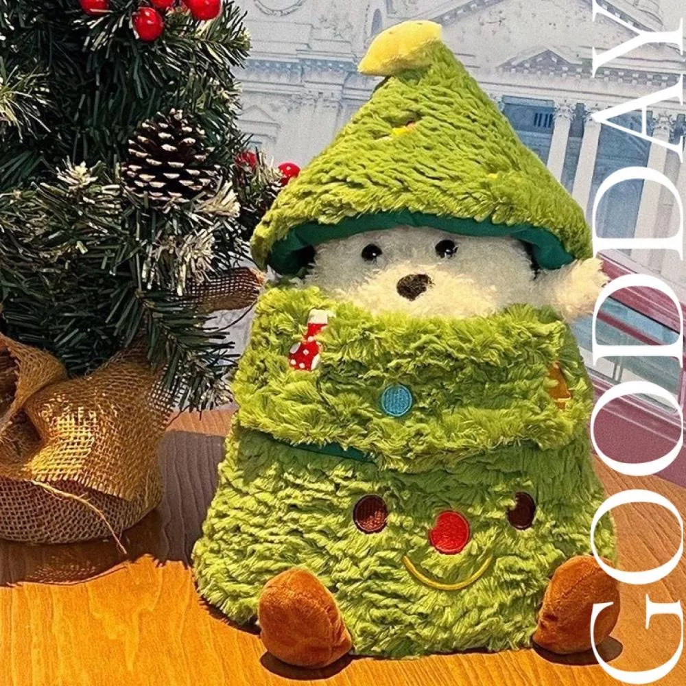 【台灣現貨】聖誕樹小狗玩偶30cm 聖誕抱枕 聖誕節 交換禮物 聖誕樹 小狗 造型抱枕 聖誕系列抱枕 毛絨抱枕 療癒抱枕