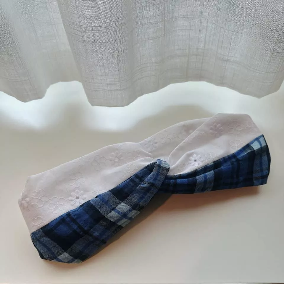 自在生活_極寬鬆緊髮帶（剩藍格）