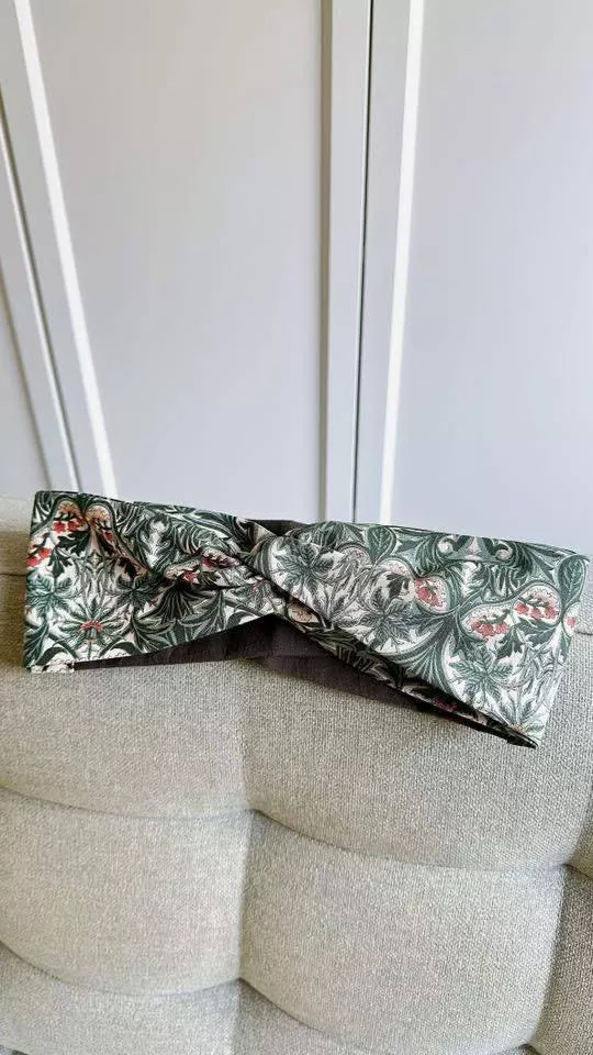 穗之庭院（藝術家系列）_ 寬版交叉綁式髮帶