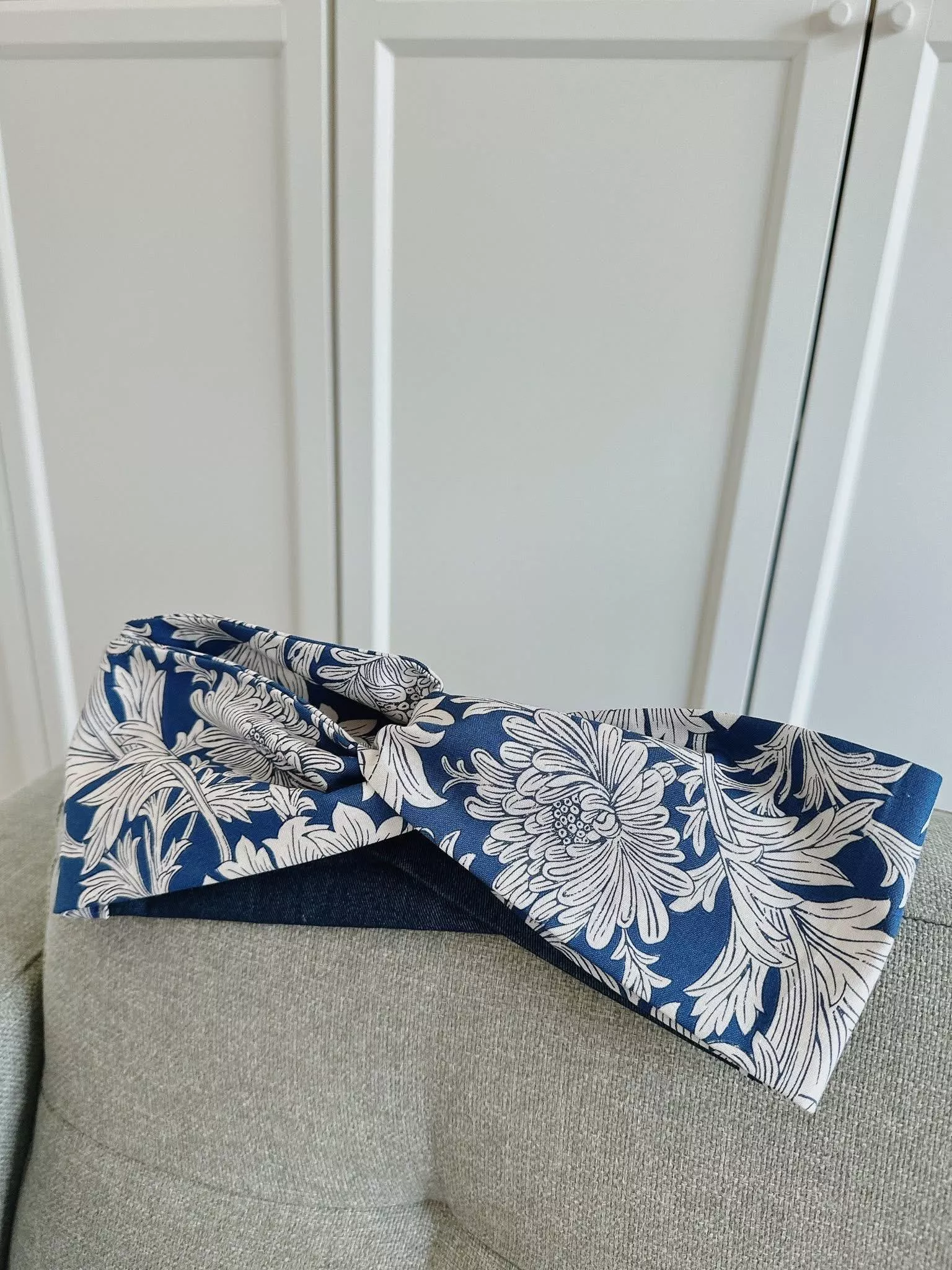 海風露台（藝術家系列）_ 寬版交叉綁式髮帶