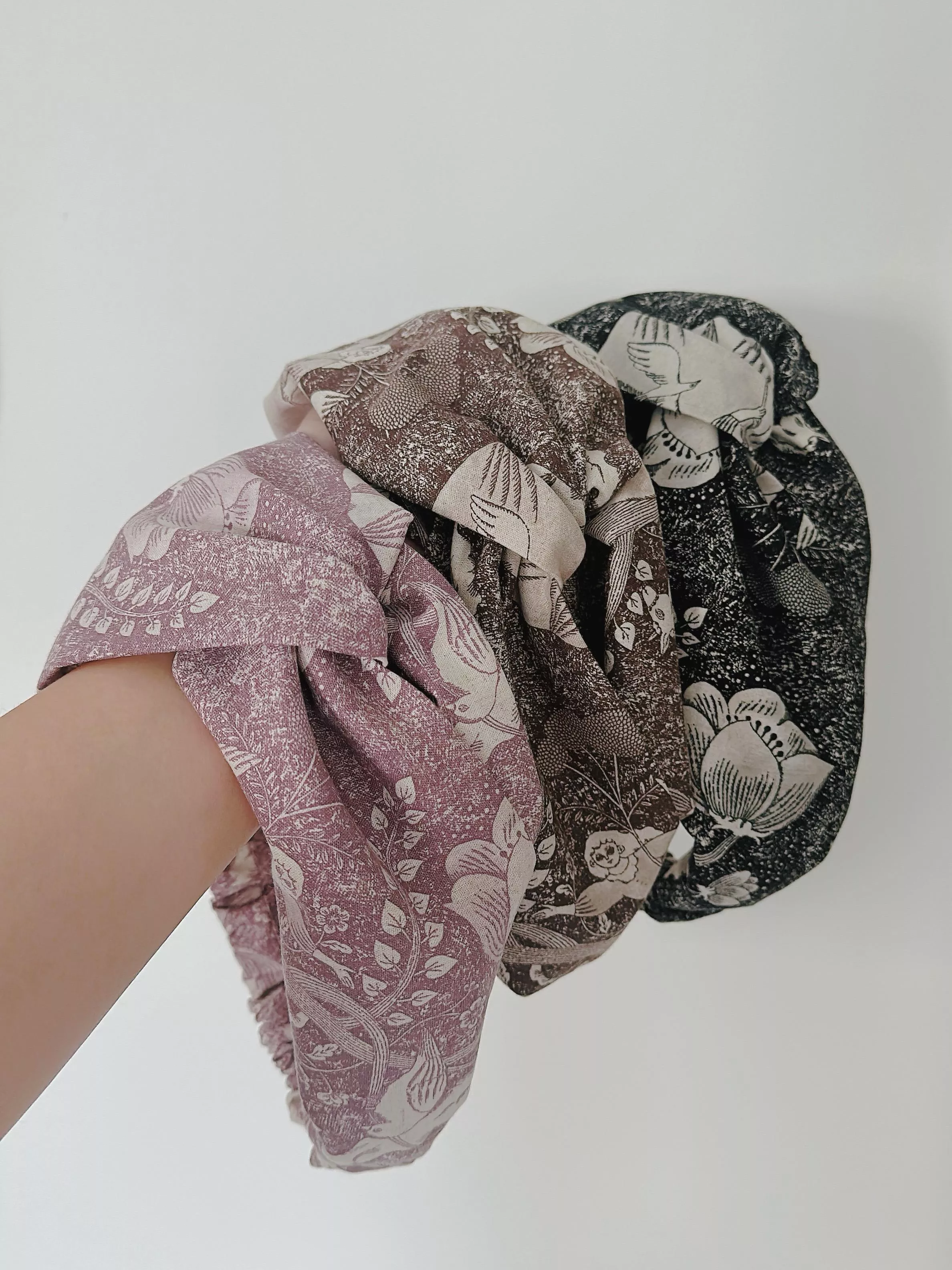 ことり日和 |小鳥日和系列_極寬鬆緊髮帶系列(粉紫/咖啡/炭黑) ことり日和 |小鳥日和系列_極寬鬆緊髮帶系列(粉紫/咖啡/炭黑)