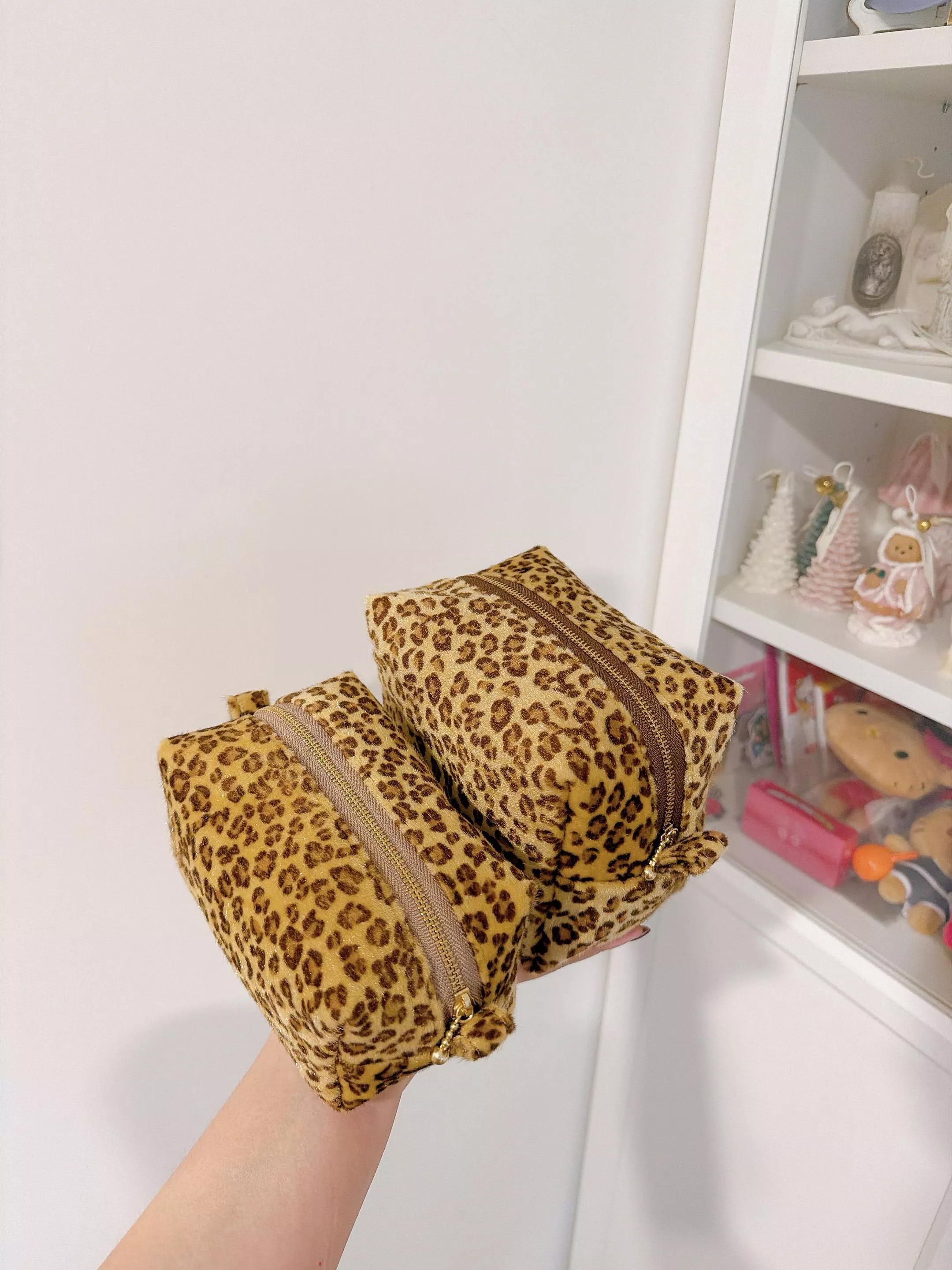 ［大款/小款］豹紋毛絨｜雲朵吐司收納包