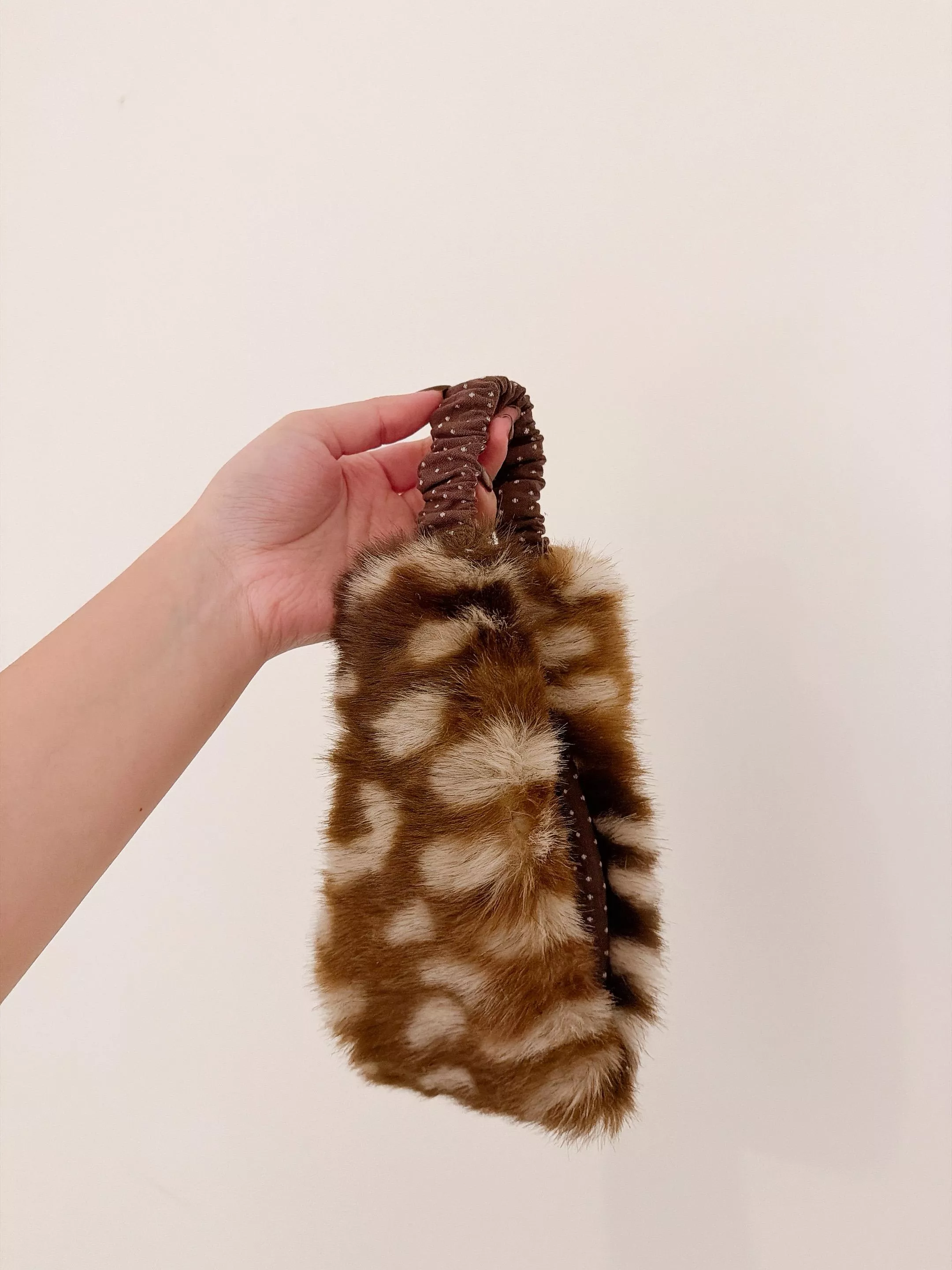 荒野獸紋｜暖心毛毛系列・毛絨寬版鬆緊髮帶