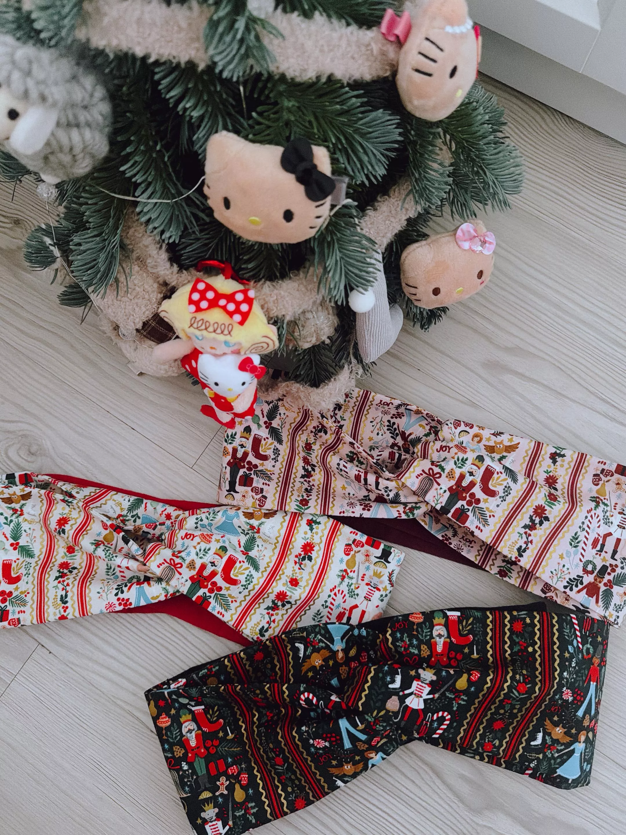 森日花節（粉／白／黑）_寬版交叉綁式髮帶