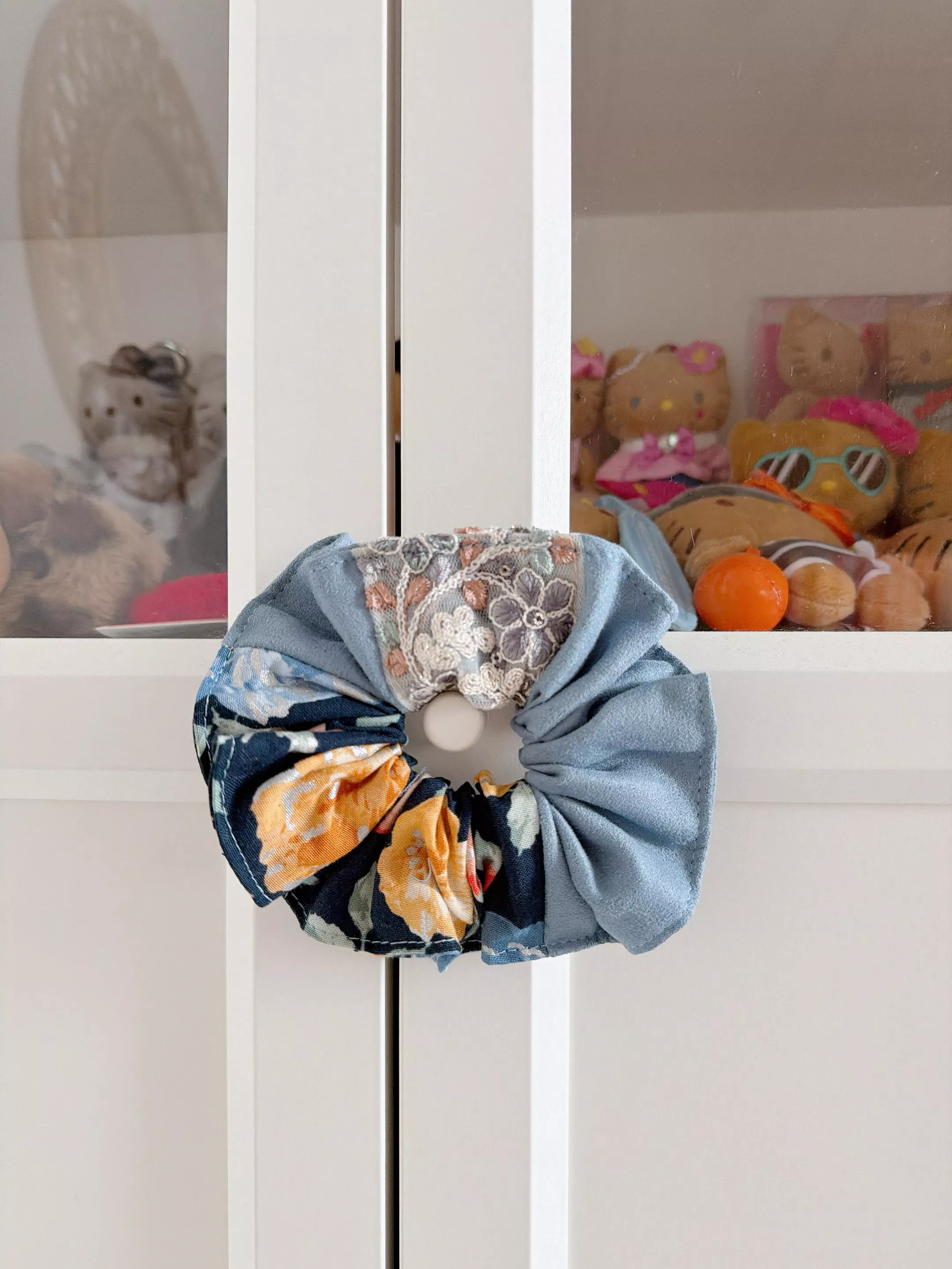 暮藍行星（印度刺繡）_波浪圈髮束