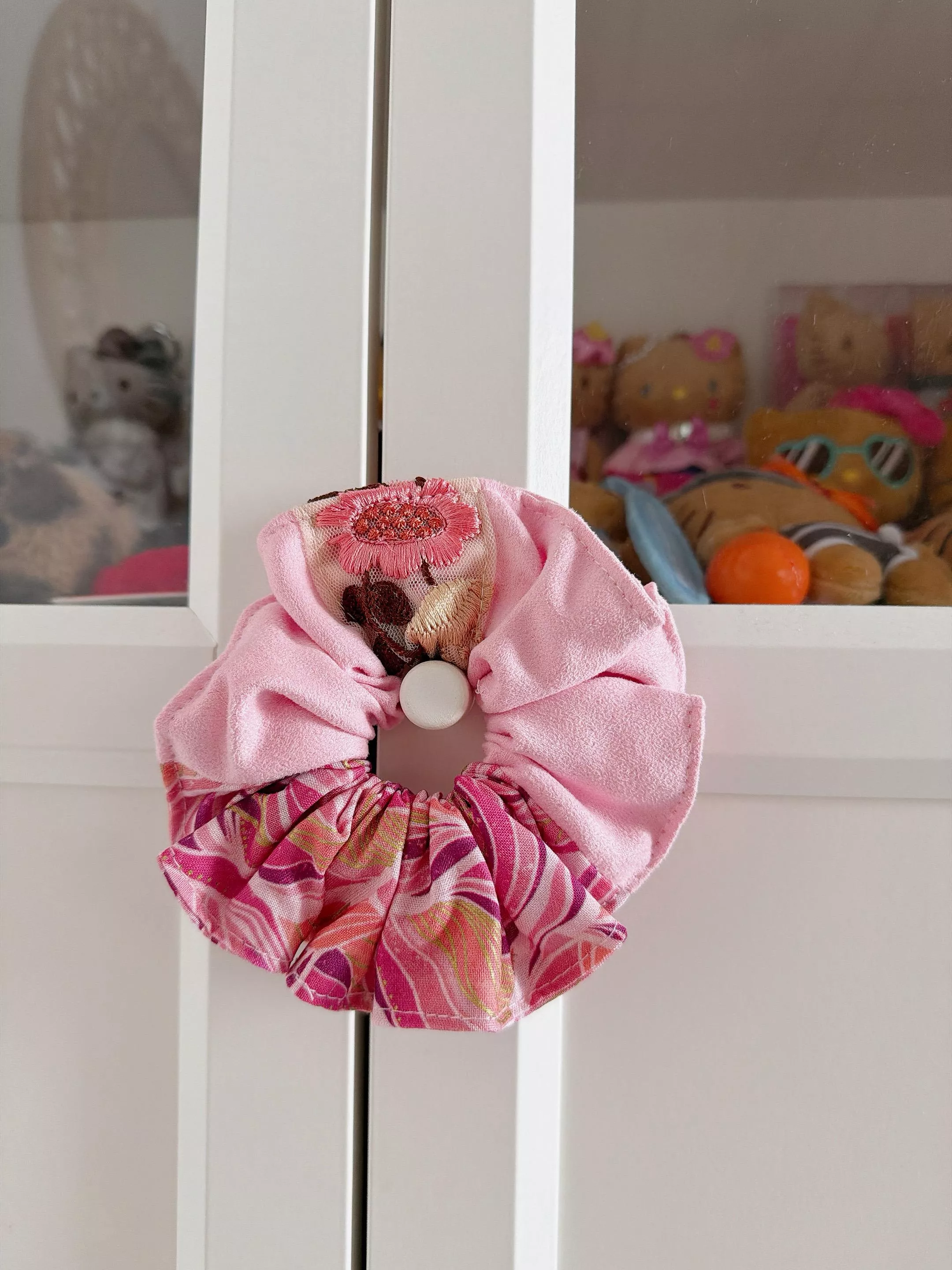 靜夜藍花（印度刺繡）_波浪圈髮束