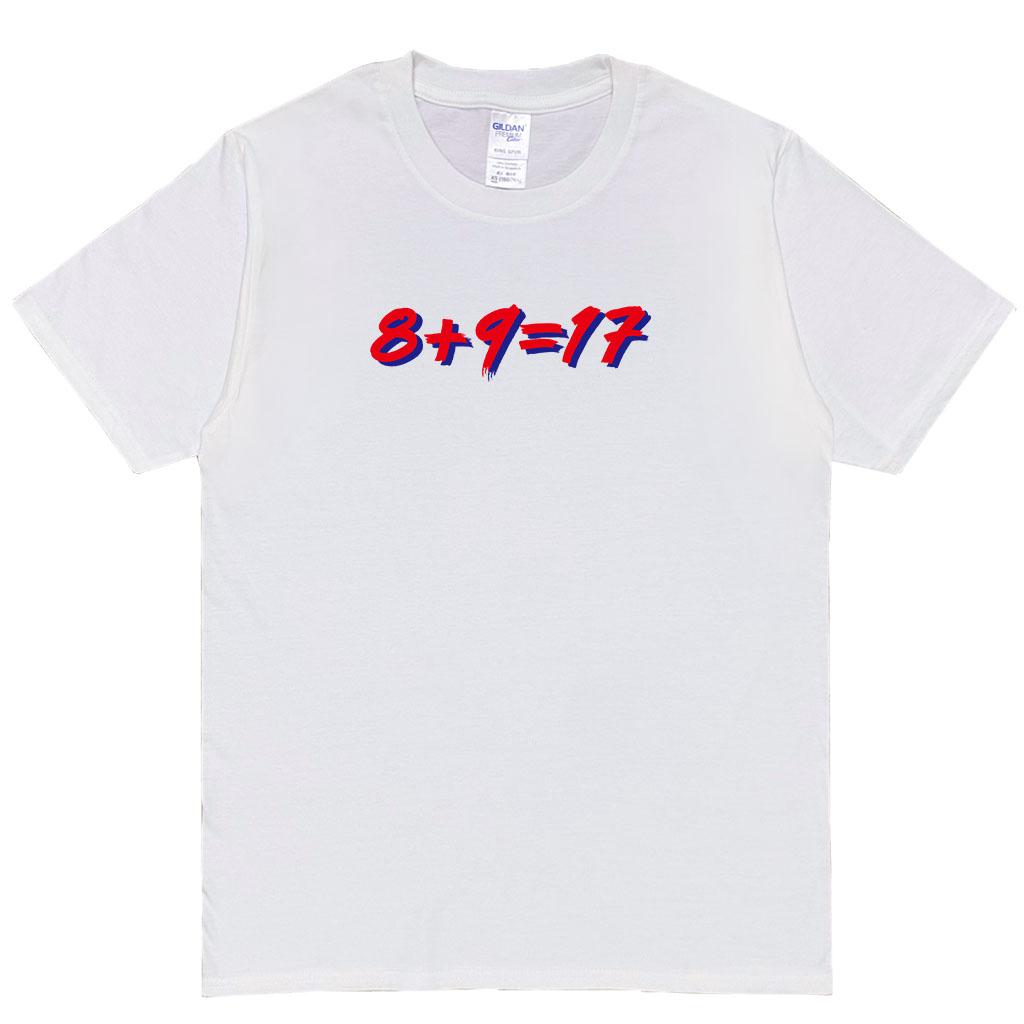 宵夜服飾night snack 個性創意圖T-shirt 8+9=17炫彩數字 男女可穿 XS~2XL